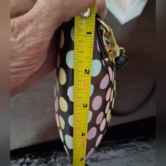 Betsey Johnson Pastel Polka dot Crossbody Purse/Clutch. - Picture 3 of 10